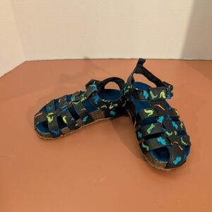 Carter's Unisex Tatum Hook and Loop Fisherman Dinosaur Print Sandals Size 8